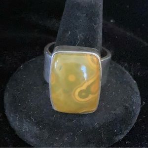 Jasper and Silver Ring